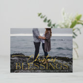 スクリプエレガントトのクリスマス恵み妊娠 箔シーズンカード (立ち正面)