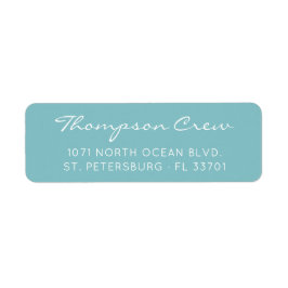 スクリプエレガントトのクルー名アクアブルー差出人住所 ラベル