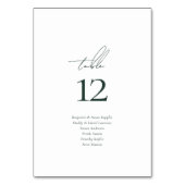 スクリプエレガントトのゲスト名のスクリプ結婚ト テーブルナンバー (正面)