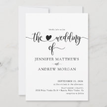 スクリプエレガントトのシンプル結婚式招待状