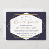 スクリプエレガントトのジオメトモダンリブライダルシャワー 招待状 (正面)