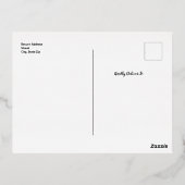 スクリプエレガントトのハッピーホリデー 箔シーズンポストカード (裏面)