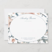 スクリプエレガントトのフランスのひな形の名前 ノートカード (正面)