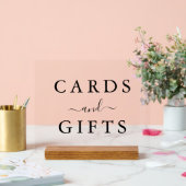 スクリプエレガントトのミニマルなウェディングカードとギフト アクリルサイン (ウェディング)