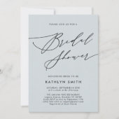 スクリプエレガントトのミニマルモダンブライダルシャワー 招待状 (正面)