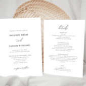 スクリプエレガントトのミニマル両面結婚版 招待状