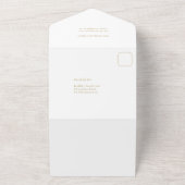 スクリプエレガントトのミニマル写真コラージュ オールインワン招待状 (外側)