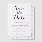 スクリプエレガントトのミニマル結婚式の日付を保存 ベラム紙招待状 (オフセット (招待状))