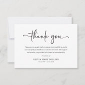 スクリプエレガントトのミニマル葬儀 サンキューカード (正面)