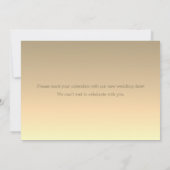 スクリプエレガントトのモダン延期結婚日時 セーブザデート (裏面)