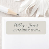スクリプエレガントトのライトグレ結婚ーの差出人住所 ラベル (インサイチュ)