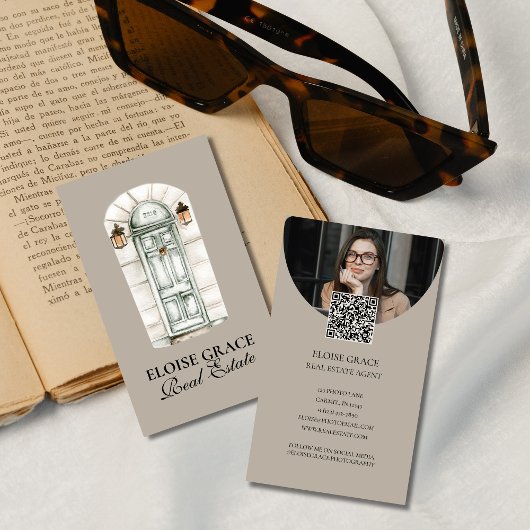 スクリプエレガントトのロゴとQRコード実在領 名刺