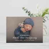 スクリプエレガントトの写真のベビー誕生 案内状 (スタンド正面)