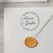 スクリプエレガントトの名結婚前ラウンド差出人住所 ラバースタンプ