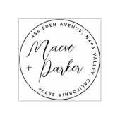 スクリプエレガントトの名結婚前ラウンド差出人住所 ラバースタンプ (インプリント)