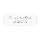 スクリプエレガントトの白差出人住所ラベル ラベル (正面)