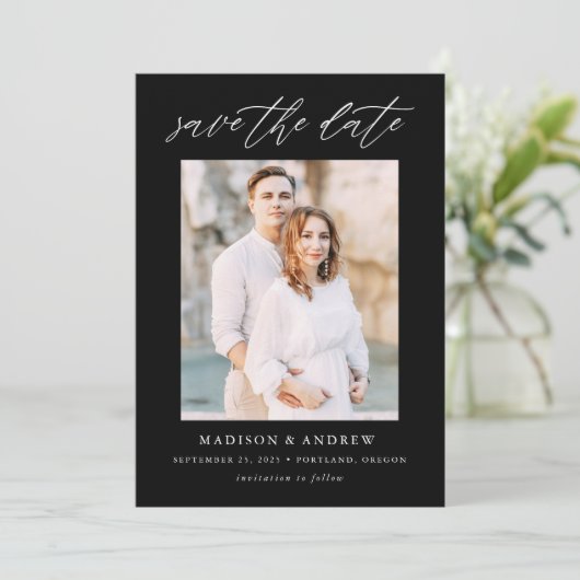 スクリプエレガントトの白黒の写真 セーブザデート (スタンド正面)