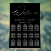 スクリプエレガントトの白黒の座席表 アクリルサイン (ニュートラル)