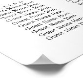 スクリプエレガントトの白黒結婚の座席表 ポスター (角)