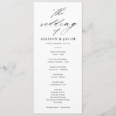 スクリプエレガントトの白黒結婚式 プログラム (正面)