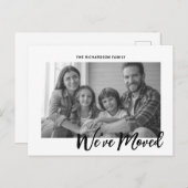 スクリプエレガントトの移モダン動アナウンスの写真 ポストカード (正面/裏面)