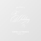 スクリプエレガントトの結婚ようこそ鏡デカールの署名 ウィンドウサイン (シート)