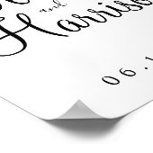 スクリプエレガントトの結婚ウェルカムサイン ポスター (角)