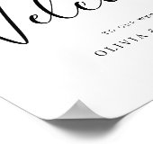 スクリプエレガントトの結婚ウェルカムサイン ポスター (角)