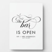 スクリプエレガントトの結婚バーはOpen Drinksである フォトプラーク (正面)