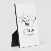 スクリプエレガントトの結婚バーはOpen Drinksである フォトプラーク (側面)