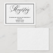 スクリプエレガントトの結婚レジストリ情報カード エンクロージャーカード (正面/裏面)