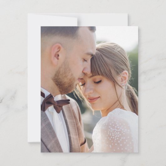 スクリプエレガントトの結婚写真鑑賞メッセージ サンキューカード (裏面)