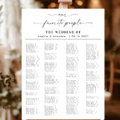 スクリプエレガントトの結婚席表（アルファベット順） ポスター