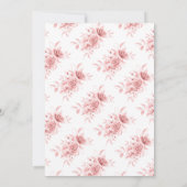 スクリプエレガントトの結婚赤面バラ金ゴールドフローラ 招待状 (裏面)