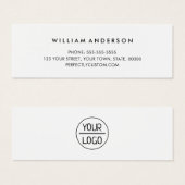 スクリプエレガントトの追加ロゴ白ミニ名刺 (正面&裏面)