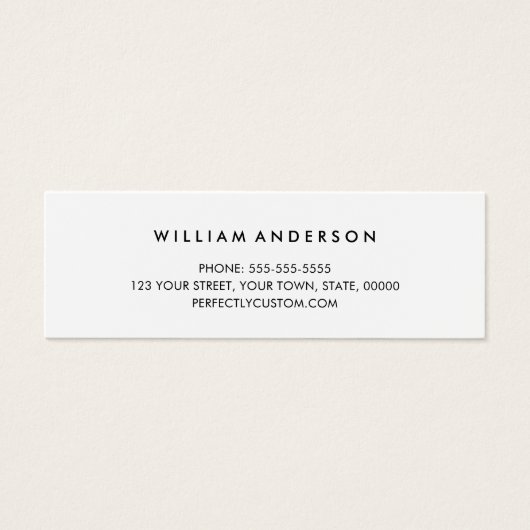 スクリプエレガントトの追加ロゴ白ミニ名刺 (正面)