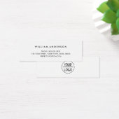 スクリプエレガントトの追加ロゴ白ミニ名刺 (デスク)