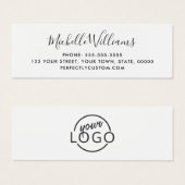 スクリプエレガントトの追加ロゴ白ミニ名刺 (正面&裏面)