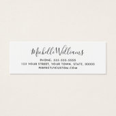 スクリプエレガントトの追加ロゴ白ミニ名刺 (正面)