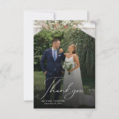 スクリプエレガントトの重ね結婚合わせ サンキューカード (正面)