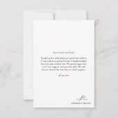 スクリプエレガントトの重ね結婚合わせ サンキューカード (裏面)