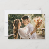 スクリプエレガントトのQRコー結婚ドフォトRSVPカード 出欠カード (裏面)