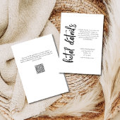 スクリプエレガントトはっきりした白黒結婚ズホテル エンクロージャーカード