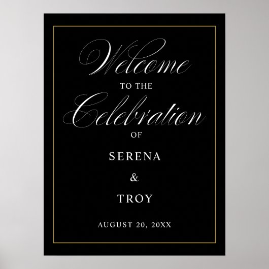 スクリプエレガントトへようこそお祝い ポスター (正面)