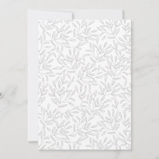 スクリプエレガントトようこそかわいこちゃんフォト誕生 案内状 (裏面)