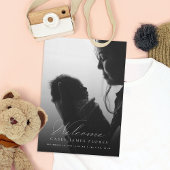 スクリプエレガントトようこそベビーフォト誕生 案内状