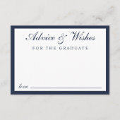 スクリプエレガントトアドバイスウィズブルー金ゴールド卒業 エンクロージャーカード (正面)
