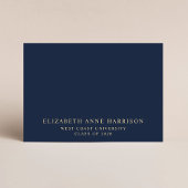 スクリプエレガントトアドバイスウィズブルー金ゴールド卒業 エンクロージャーカード