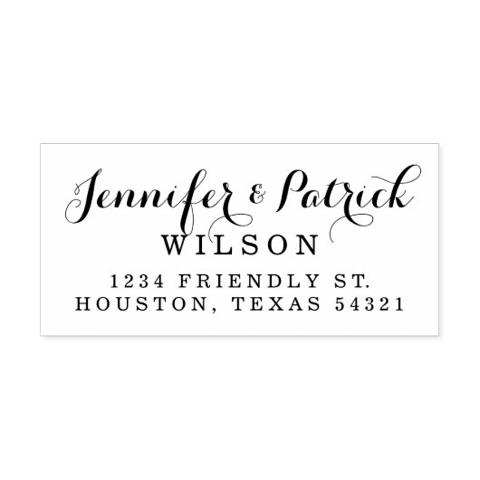 スクリプエレガントトアドレス セルフインキングスタンプ