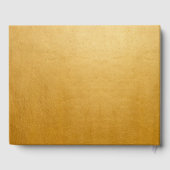 スクリプエレガントトイニシャル結婚のモノグラム金ゴールド ゲストブック (裏面)